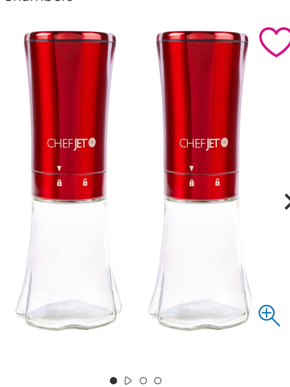 ChefJet Electric Salt & Pepper Grinders - Red (Set of 2)